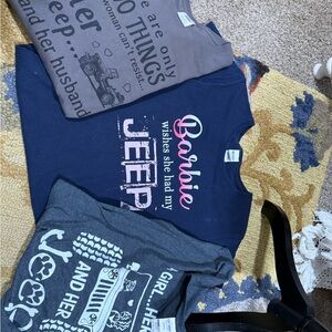Jeep Women's Graphic Tee - Navy and Gray lot of 3